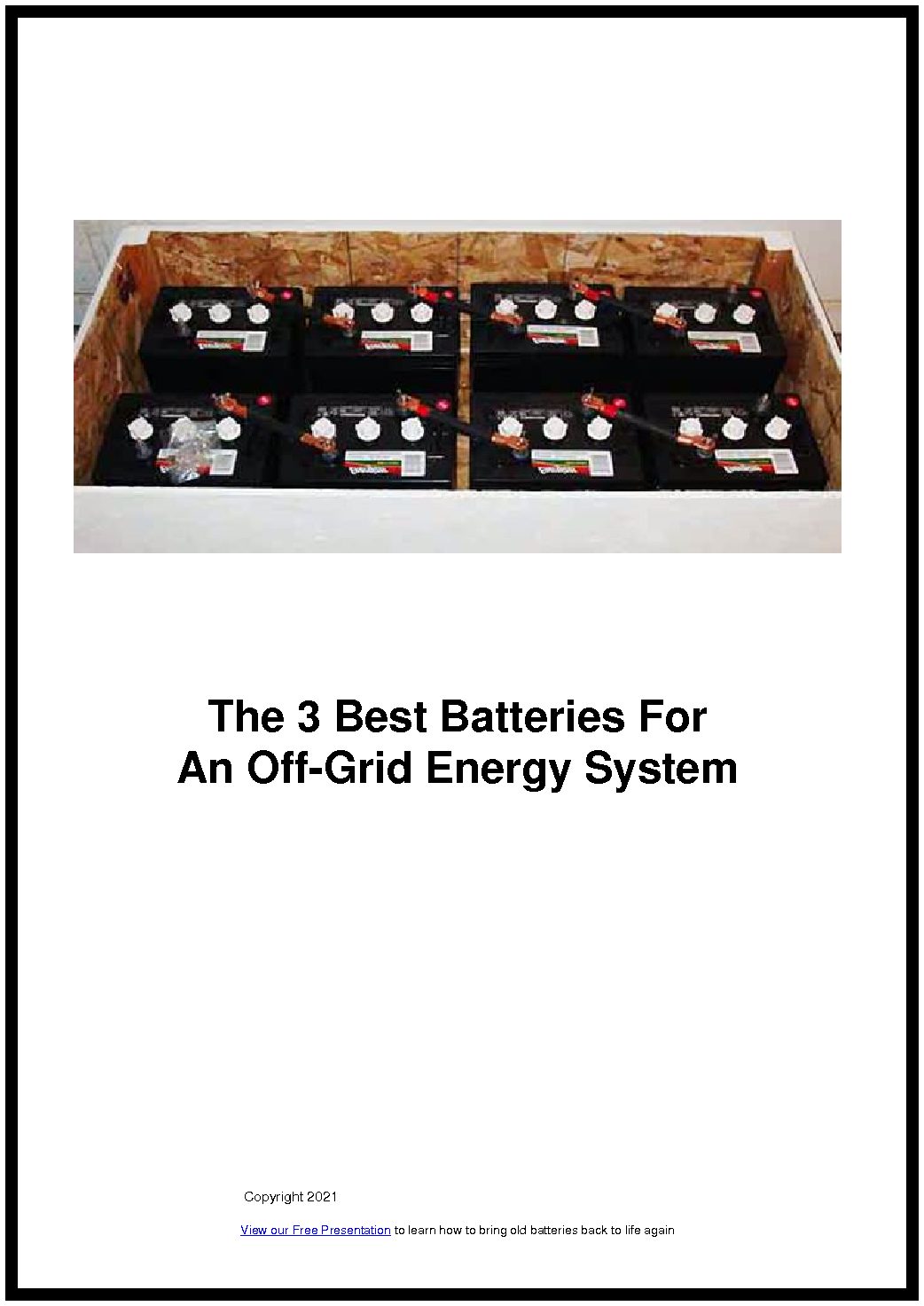The 3 Best Batteries ForAn Off-Grid Energy System