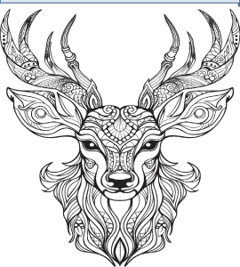 Reindeer Animal Coloring Mandalas