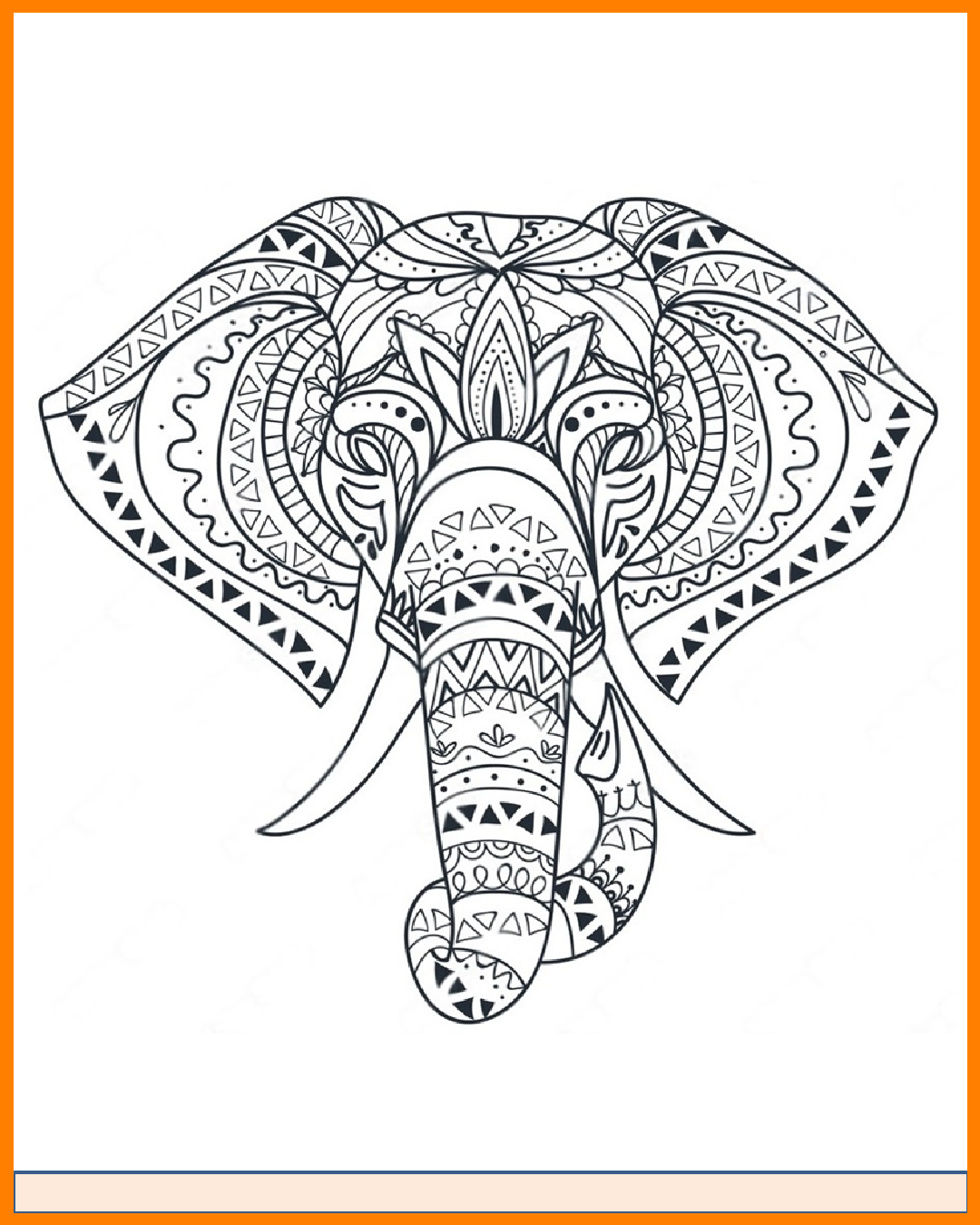 100 Elephant Mandalas for Coloring