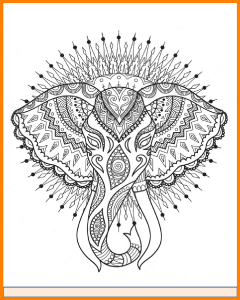 100 Elephant Mandalas for Coloring